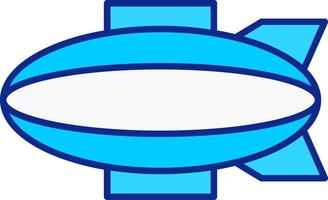 Blimp Blue Filled Icon vector