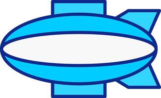 Blimp Blue Filled Icon vector