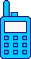 Walkie Talkie Blue Filled Icon vector