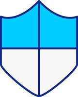 Shield Blue Filled Icon vector