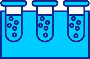 Test tube Blue Filled Icon vector