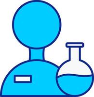 Scientist Blue Filled Icon vector