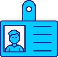 Id Blue Filled Icon vector