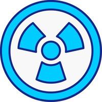 nuclear azul lleno icono vector
