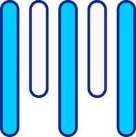 Vertical Align Top Blue Filled Icon vector