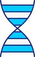 DNA Blue Filled Icon vector