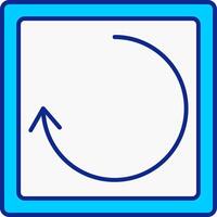 Rotate Blue Filled Icon vector