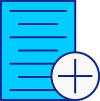 nuevo documento azul lleno icono vector