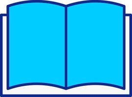 Arte libro azul lleno icono vector