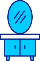 Dressing Table Blue Filled Icon vector