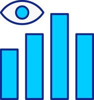 Data Visualization Blue Filled Icon vector
