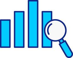 Data Analytics Blue Filled Icon vector