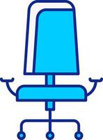 Office chair Blue Filled Icon vector