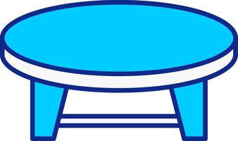 Coffee Table Blue Filled Icon vector