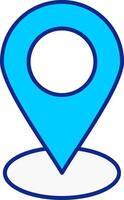 Location Blue Filled Icon vector