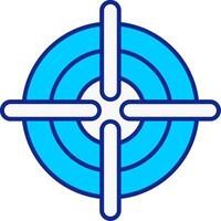 Target Blue Filled Icon vector