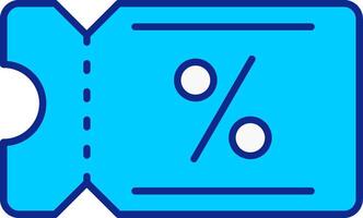 Coupon Blue Filled Icon vector