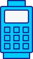 Card Reader Blue Filled Icon vector