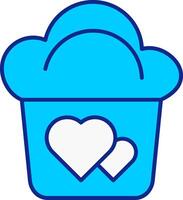 Muffin Blue Filled Icon vector