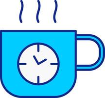 Coffee Time Blue Filled Icon vector
