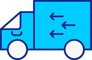 Delivery Blue Filled Icon vector