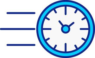 Fast Time Blue Filled Icon vector