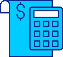 Calculate Blue Filled Icon vector