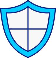 Shield Blue Filled Icon vector