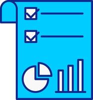 Market Trends Blue Filled Icon vector