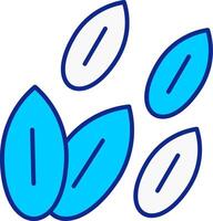 Barley Seeds Blue Filled Icon vector