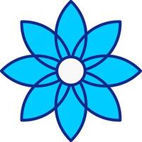 diente de león azul lleno icono vector