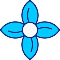 Clematis Blue Filled Icon vector