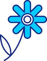 manzanilla azul lleno icono vector