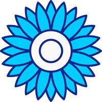 Dahlia Blue Filled Icon vector