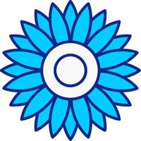 Dahlia Blue Filled Icon vector