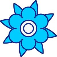 Dahlia Blue Filled Icon vector