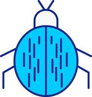 Beetle Blue Filled Icon vector