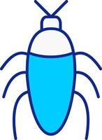 insecto azul lleno icono vector