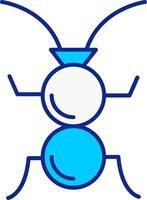 formicidae azul lleno icono vector