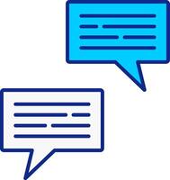 Conversation Blue Filled Icon vector