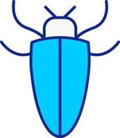 insecto azul lleno icono vector