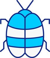 Bug Blue Filled Icon vector