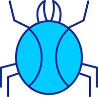 araña azul lleno icono vector