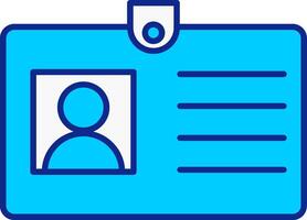 Id Card Blue Filled Icon vector