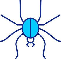 araña azul lleno icono vector