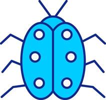 Bug Blue Filled Icon vector