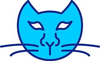 gato azul lleno icono vector