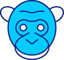 Gorilla Blue Filled Icon vector