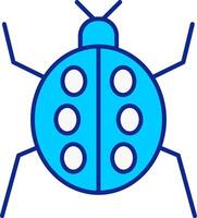 insecto azul lleno icono vector