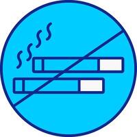 No Smoking Blue Filled Icon vector